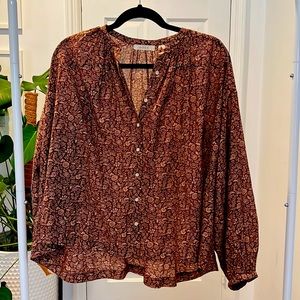 Dôen Jane floral long sleeve top